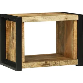 Wandwürfel mit Speicher Braun 55 x 35 x 40 cm Massivholz Mango - Braun