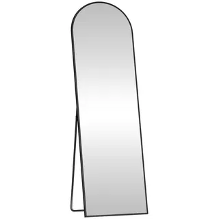 Boxxx Standspiegel , Schwarz , Metall, Glas , formgebogen , 40x150x29 cm , in verschiedenen Größen erhältlich, Ganzkörperspiegel , Garderobe, Garderobenspiegel