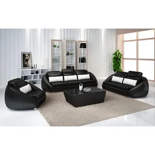 Luxus Möbel Sofagarnitur Couch Sofa Polster 3+2 Rote Sitzpolster Gruppe Garnitur - Rot