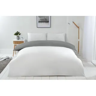 Emma Barclay Lyla Wende-Bettwäsche-Set in Grau/Weiß, Doppelbett