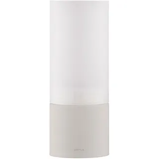 blomus Windlicht - FARO - | Farbe: Moonbeam | Edler Teelichthalter aus Glas & Edelstahl | Modernes Design in Beige | Für stimmungsvolle Beleuchtung | Ø 7 cm, H 18,5 cm