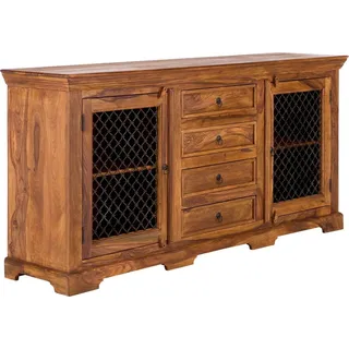 Sideboard Merlow rustikal Kommode aus Akazie - Braun