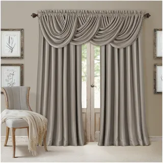 Elrene Home Fashions All Seasons Verdunkelungsvorhang für Fenster, Raumverdunkelung, Stangentasche und Schlaufenvorhang, 132,1 x 241,3 cm, Silberfarben, 1 Stück