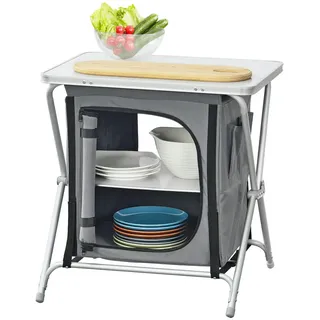 [en.casa] Campingschrank Tullinge Grau