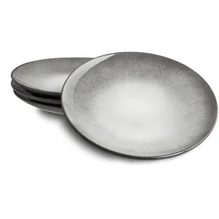 Springlane Teller 4er-Set Misty Cliff  Grau