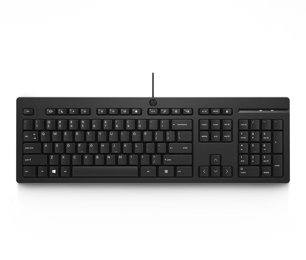 Bild von 125 kabelgebundene Tastatur, schwarz, USB, DE (266C9AA#ABD)