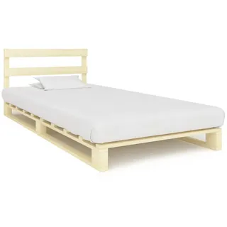 vidaXL Palettenbett Massivholz Kiefer 90×200 cm - Braun
