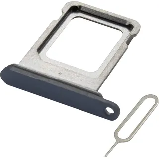 MMOBIEL SIM-Kartenhalter Kompatibel mit iPhone 15 Pro/15 Pro Max - SIM-Tray - SIM-Kartensteckplatz - SIM-Kartenhalter Ersatz - Inkl. SIM-Nadel und wasserdichtem Gummiring - Blau
