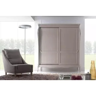 Kleiderschrank Schrank Möbel Schlafzimmer Schränke Holz Einrichtung Weiß - Weiß