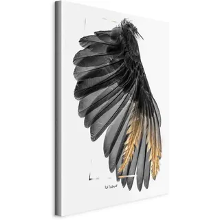 artgeist Leinwandbild , Schwarz, Weiß, Goldfarben , Textil, Holzwerkstoff , rechteckig , 40x60x1.2 cm , Keilrahmen , Bilder & Rahmen, Bilder, Leinwandbilder