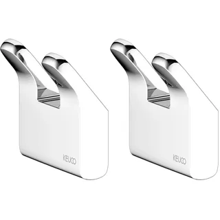 Keuco 12713010000 Handtuchhaken Moll, doppelt verchromt, Silber (Packung mit 2)