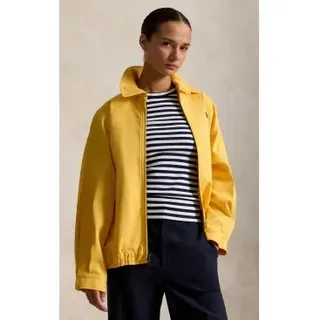 Polo Ralph Lauren für Damen. 211A96311006 Gelber Oversize-Windbreaker aus Baumwolle (XS), Lässig