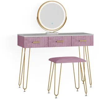Vicco Layla Rosa 100 cm mit LED Beleuchtung und Hocker Model 38503 - Rosa