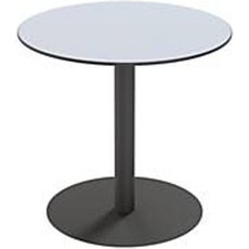 Paperflow Outdoor-Tisch Cross, rund, Tellerfuß, Ø 800 x H 750 mm, grau/mattschwarz