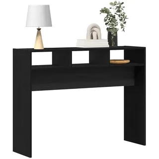 vidaXL Konsolentisch Schwarz Eichen-Optik 105 x 30 x 80 cm | Dieser Tisch hat ein modernes Aussehen, das zu jedem Dekor passt, Hier gibt's genügend Platz für deine Sachen,