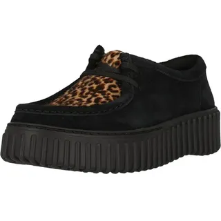 CLARKS Torhill Bee Damenschuhe - bequeme Schnür- Halbschuhe schwarz NEU - Schwarz