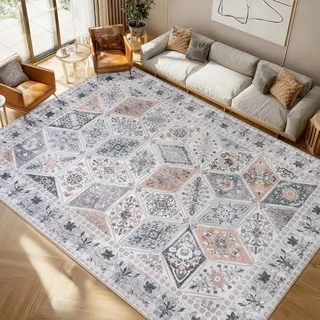 Calinline Beige Großer Perserteppich Teppich Wohnzimmer, 140x200 cm