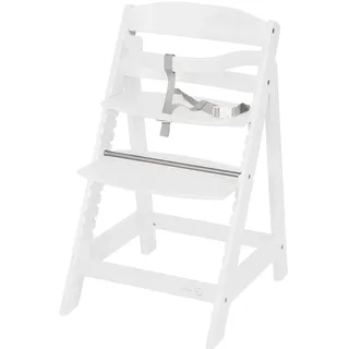 roba Treppenhochstuhl Sit Up III weiß - Mitwachsender Baby Hochstuhl - ab 6 Monaten - Kinderhochstuhl aus Holz
