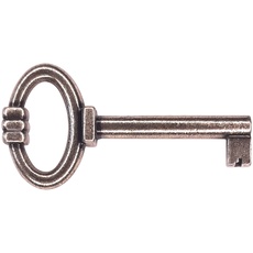 Möbelschlüssel schrankschlüssel zierschlüssel türschlüssel bronzefarbe durchgerieben 64 mm