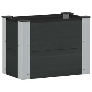 vidaXL Hochbeet Schwarz 50 x 30 x 36 cm WPC und Aluminium - Schwarz