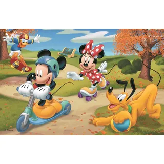 TREFL Puzzle Mickey Mouse: Schlittschuhlaufen im Park 54 Teile