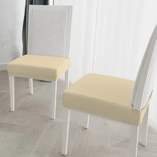 Italian Bed Linen MB Home Basic, Stuhlhusse Mehr Schön, cremefarben