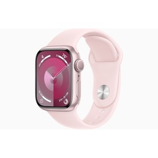 Apple Watch Series 9 GPS 41mm - Pink Aluminium Case with Light Pink Sport Band - S/M