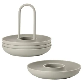 ZONE Denmark Singles Eierbecher mit Halter, 4er-Set