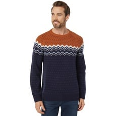 Bild von Fjallraven 81829-555-243 Övik Knit Sweater M Herren Dark Navy-Terracotta Brown Größe S