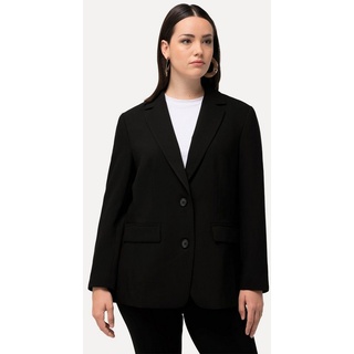 Ulla Popken Damen, Oversized Blazer, Schwarz, 50-52