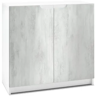 Vladon Kommode, Hellgrau, Holzwerkstoff, 82x78x37 cm, Wohnzimmer, Kommoden & Sideboards, Kommoden