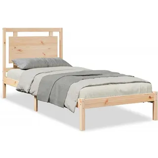 vidaXL Massivholzbett Extra Lang ohne Matratze 100x220 cm - Braun