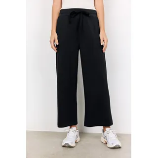 Sweathose SOYACONCEPT "SC-BANU 26", Damen, Gr. M, N-Gr, schwarz, Sweatware, Obermaterial: 48% Modal, 48% Polyester, 4% Elasthan, unifarben, knöchelfrei, Hosen Sweathose, Viskosemischung