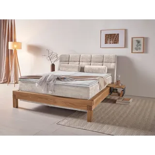 Home affaire Boxspringbett »Villads«, Liegefläche: 160/200 cm aus Balkeneiche, Inside-Boxspring-Unterbau, beige