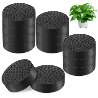 AMFUN 12er Pack Unsichtbare Blumentopf Füße, Füße für Blumenkübel, Schwarz Anti Rutsch Gummifüße, Für Alle Drinnen Draußen Blumentopf