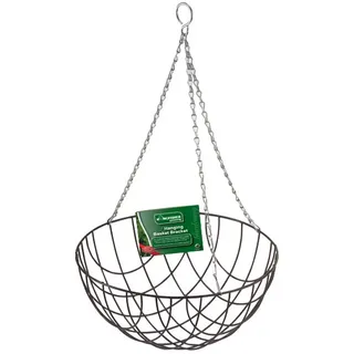 Kingfisher 12" 30cm Grün Draht Hängebasket Mit Kette Pflanzkorb Garten