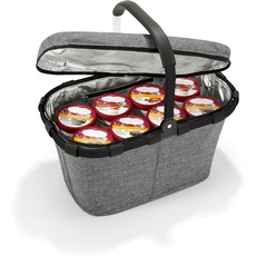 Bild carrybag iso twist silver – Stabiler Einkaufskorb mit Kühlfunktion – Elegantes und wasserabweisendes Design mit verschließbarem Deckel