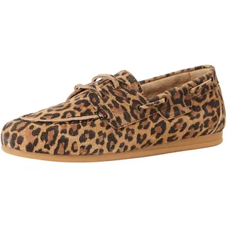 TAMARIS Damen Moccassin flach Leder, braun, 40 EU