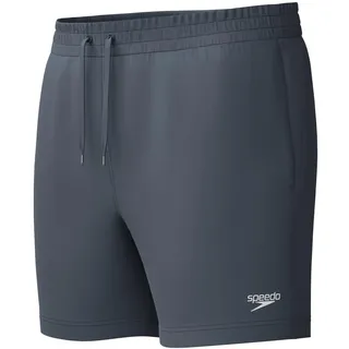 Speedo Herren Watershort Badehose 16"| Schnell trocknend | Bequemer Sitz | Klassischer Style | Tunnelzugbund Schwimmbekleidung, Grey Lead/Schwarz, XXL