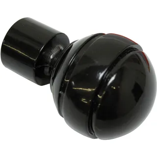 GARDINIA Gardinenstangen-Endstück Kugel 1-läufig Ø 20 mm Schwarz
