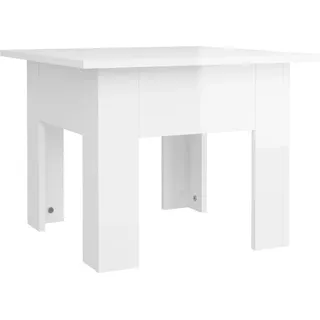 vidaXL Couchtisch Hochglanz-Weiß 55x55x42 cm Holzwerkstoff - Weiß
