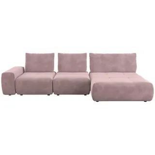 Xora Ecksofa , Altrosa , Textil , Ottomane rechts, L-Form , 347x174 cm , Typenauswahl, Stoffauswahl, seitenverkehrt erhältlich, Hocker erhältlich, Rücken echt, individuell planbar, Armteil links , Wohnzimmer, Sofas & Couches, Wohnlandschaften, Ecksofas