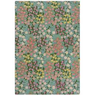 Xora Wollteppich , Multicolor , Textil , Blume , rechteckig , 200x290 cm , Reach, AZO-frei, Bsci, Handmade in India , für Fußbodenheizung geeignet , Teppiche und Böden, Teppiche, Moderne Teppiche