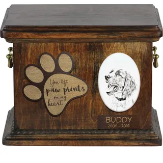 English Springer Spaniel - Hund Ascheurne, personalisierte Ascheurne mit Foto, Hund Ascheurne von der Marke Art-Dog