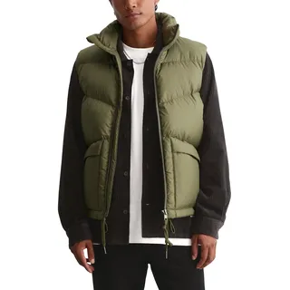 Marc O'Polo Denim Herren Steppweste mit Stehkragen wasserabweisend, Grün (Capulet Olive), M