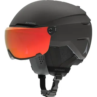 Atomic Savor Visor Photo Skihelm - Black - Größe L - Maximale Stoßdämpfung - Active Aircon Belüftungssystem - Hochwertige Verspiegelung für klare Sicht, 59-63