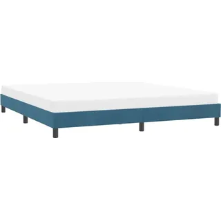 vidaXL Bettgestell ohne Matratze Dunkelblau 180x220 cm Samt - Blau