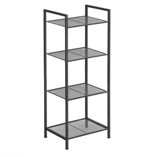 Hansiro Standregal Küchenregal Badregal , Schwarz , Metall , 30x96x38 cm , Wohnzimmer, Regale, Bücherregale