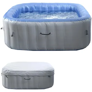 Mendler HWC-N97 198 x 198 x 67 cm Grau/Blau