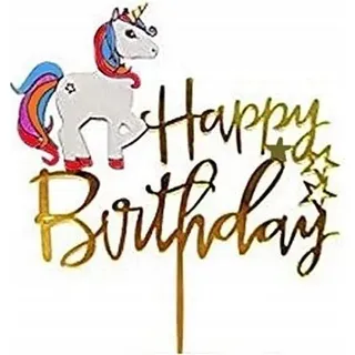Alles Gute zum Geburtstag Einhorn Tortenaufsatz